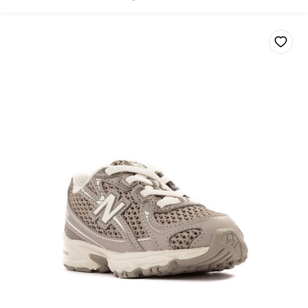 New Balance Kids Tan and White Sneakers